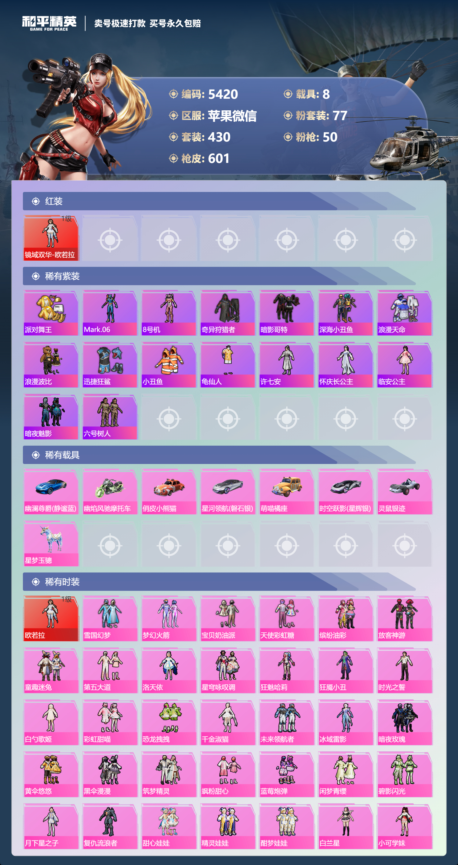 HPLX4121969和平精英账号详情图3