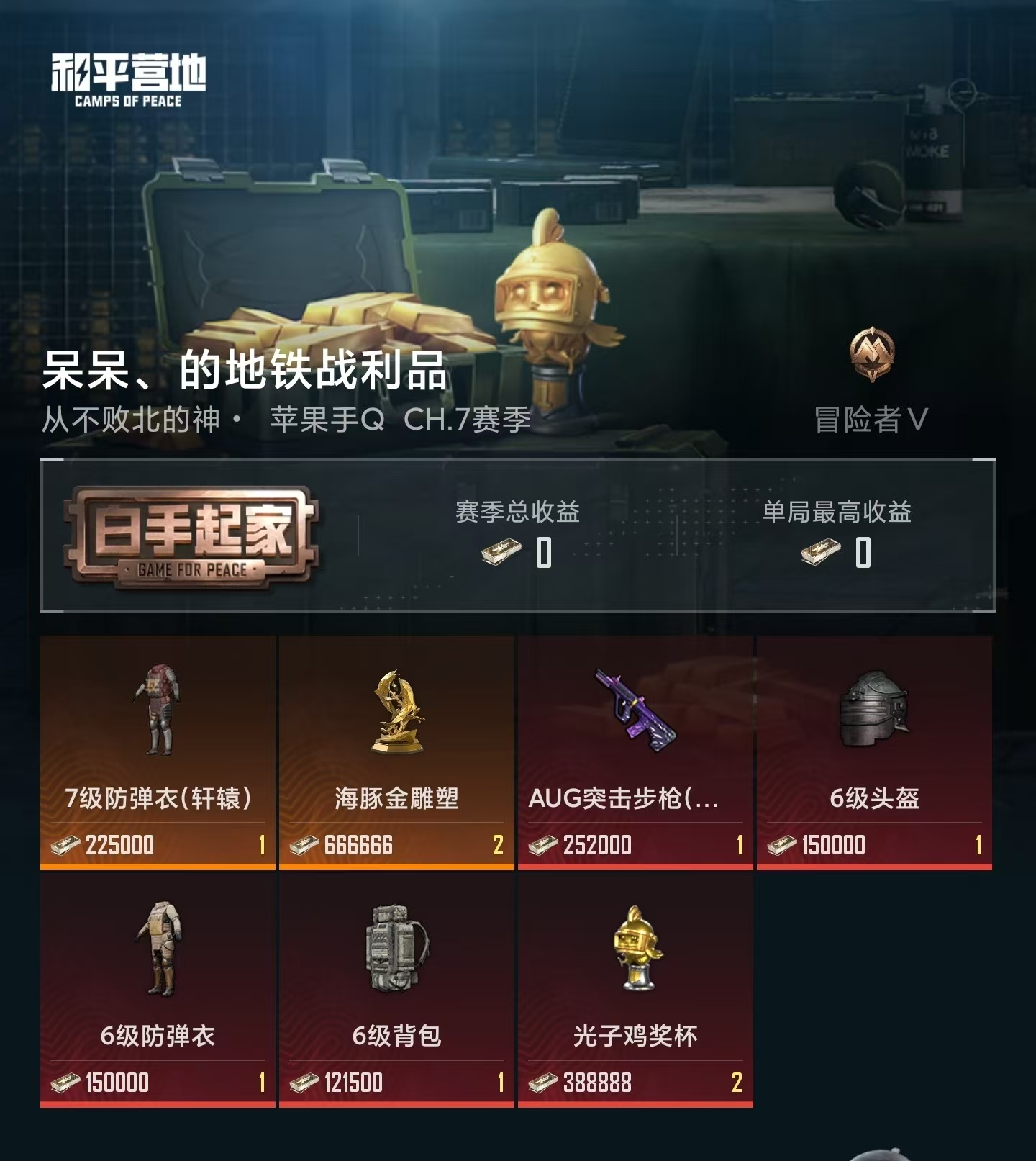 HPZM3327043和平精英账号详情图4 HPZM3327043和平精英账号详情图4