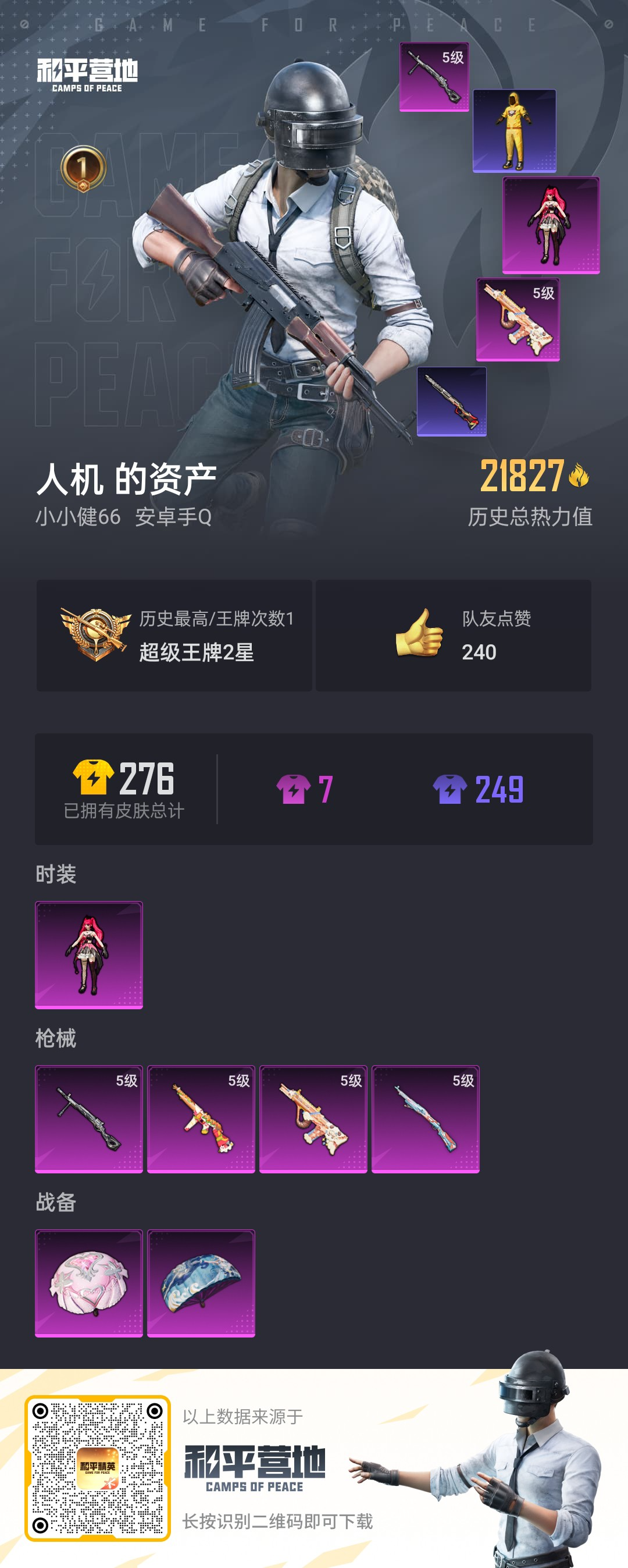 HPSJ3328412和平精英账号详情图3