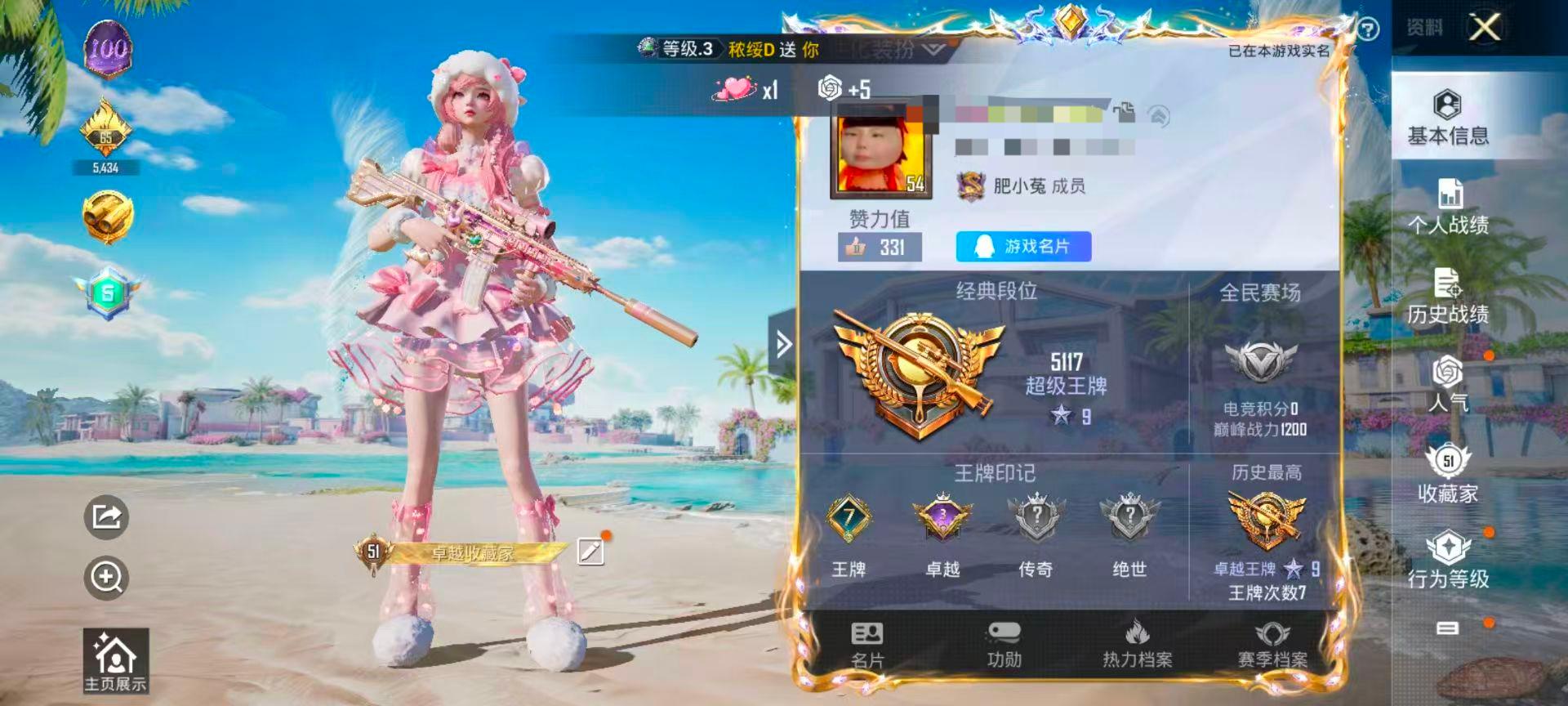 HPSJ3326538和平精英账号详情图2