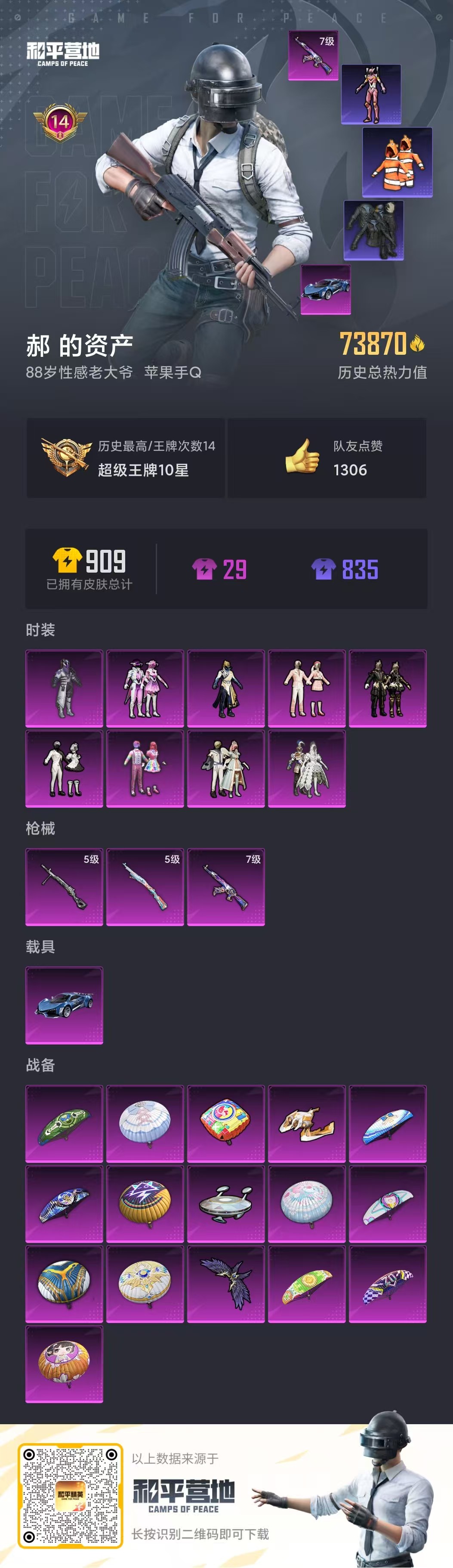 HPCMW3326748和平精英账号详情图2