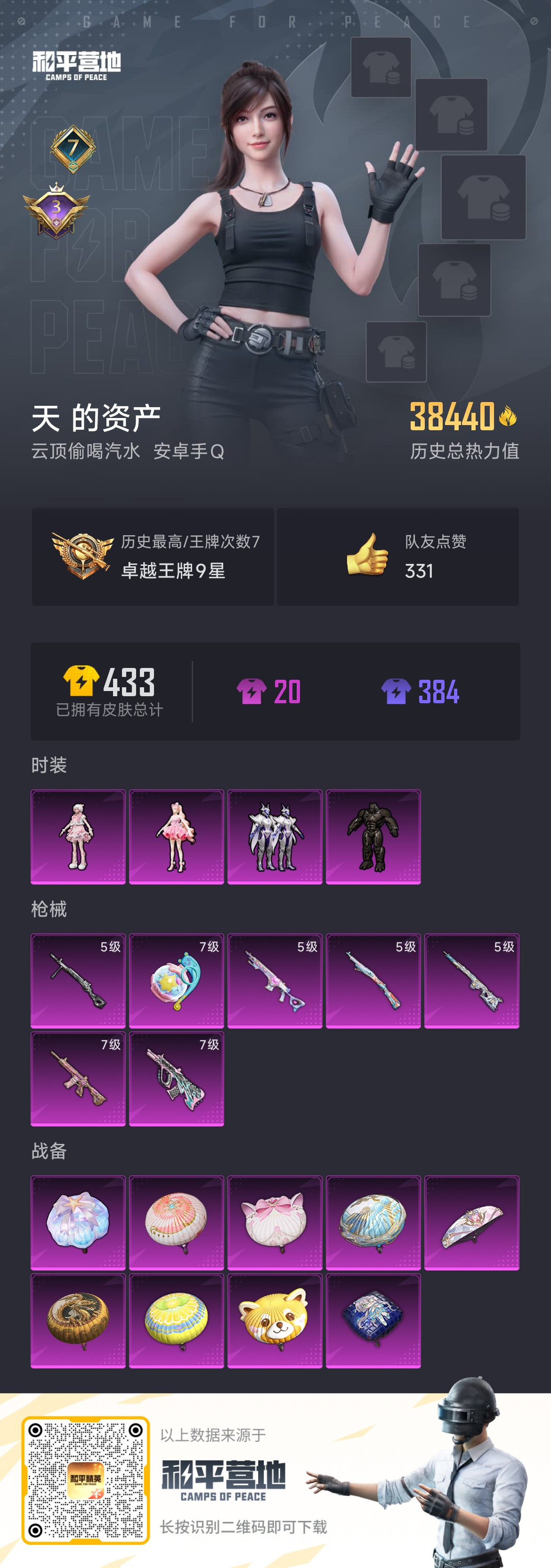 HPSJ3326538和平精英账号详情图4