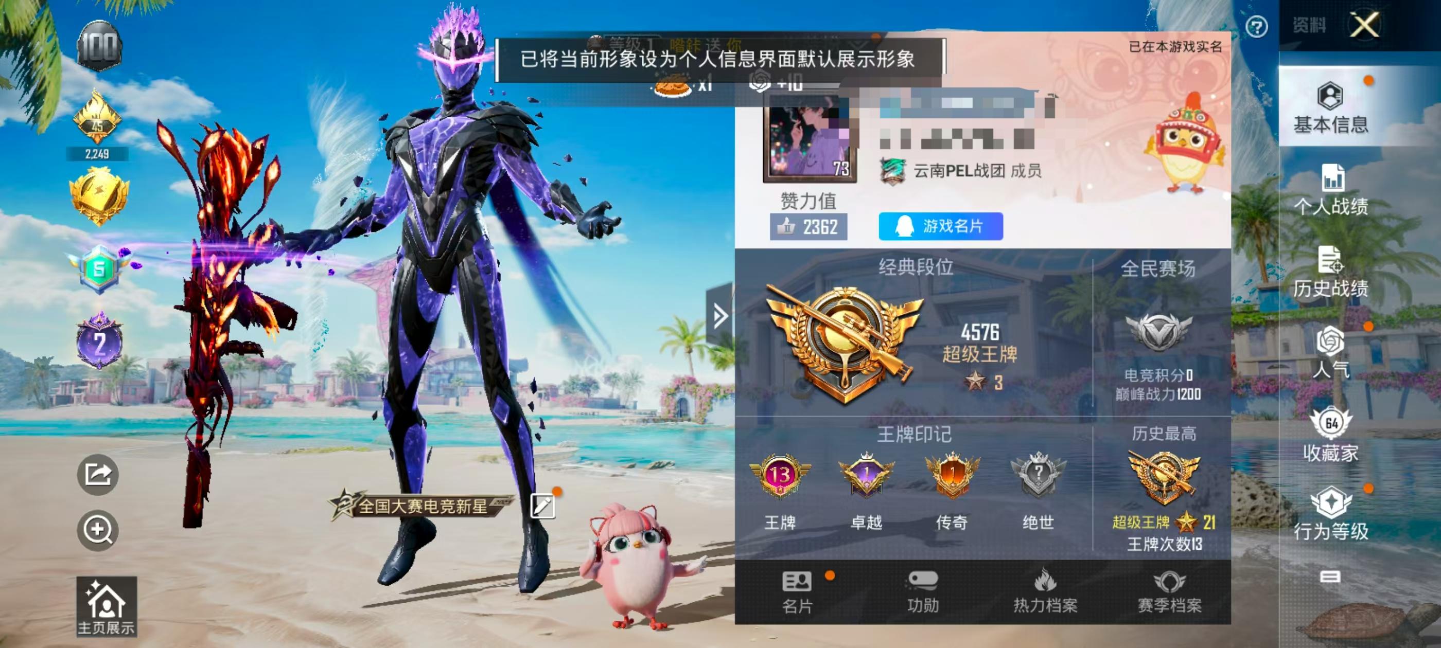 HPSJ3326612和平精英账号详情图2