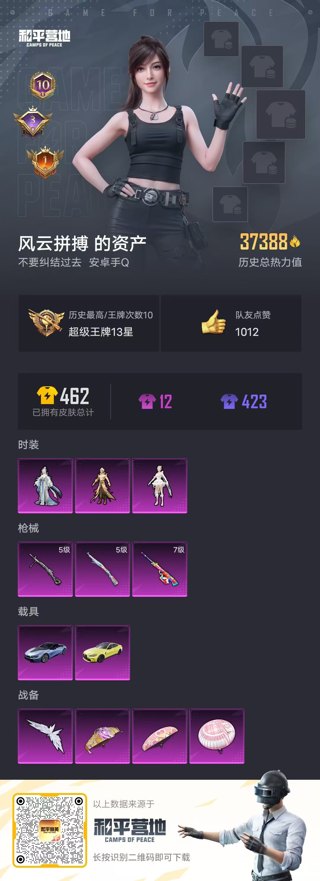 HPSJ3329895和平精英账号详情图3