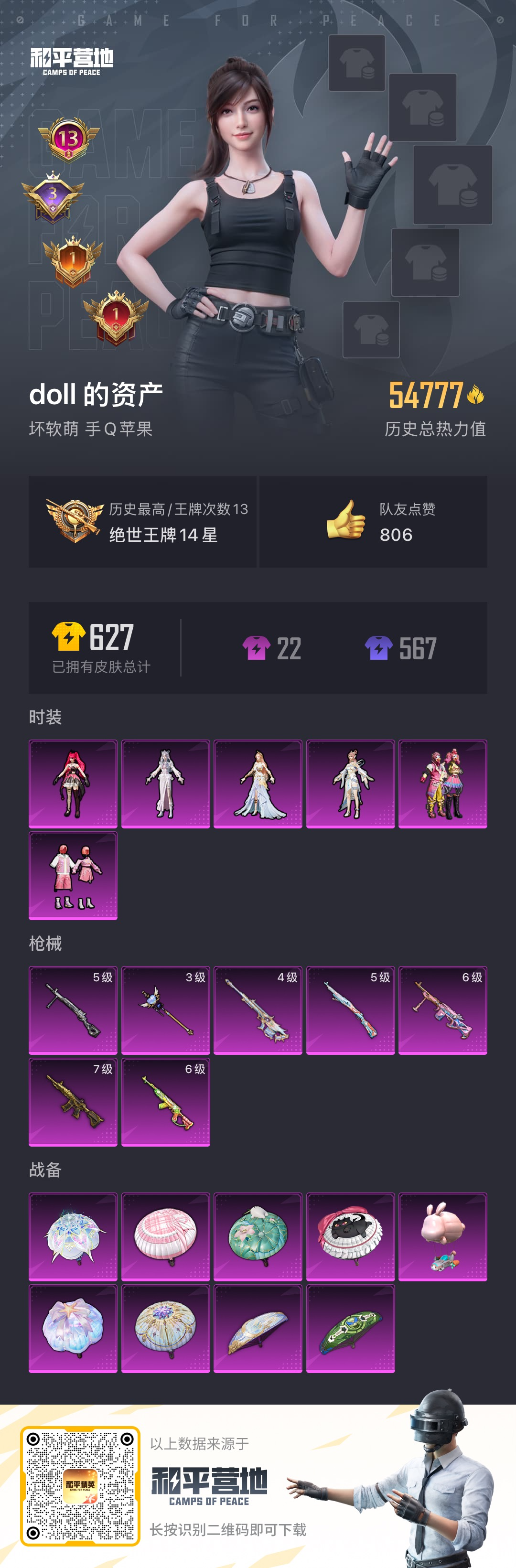 HPSJ3327274和平精英账号详情图3