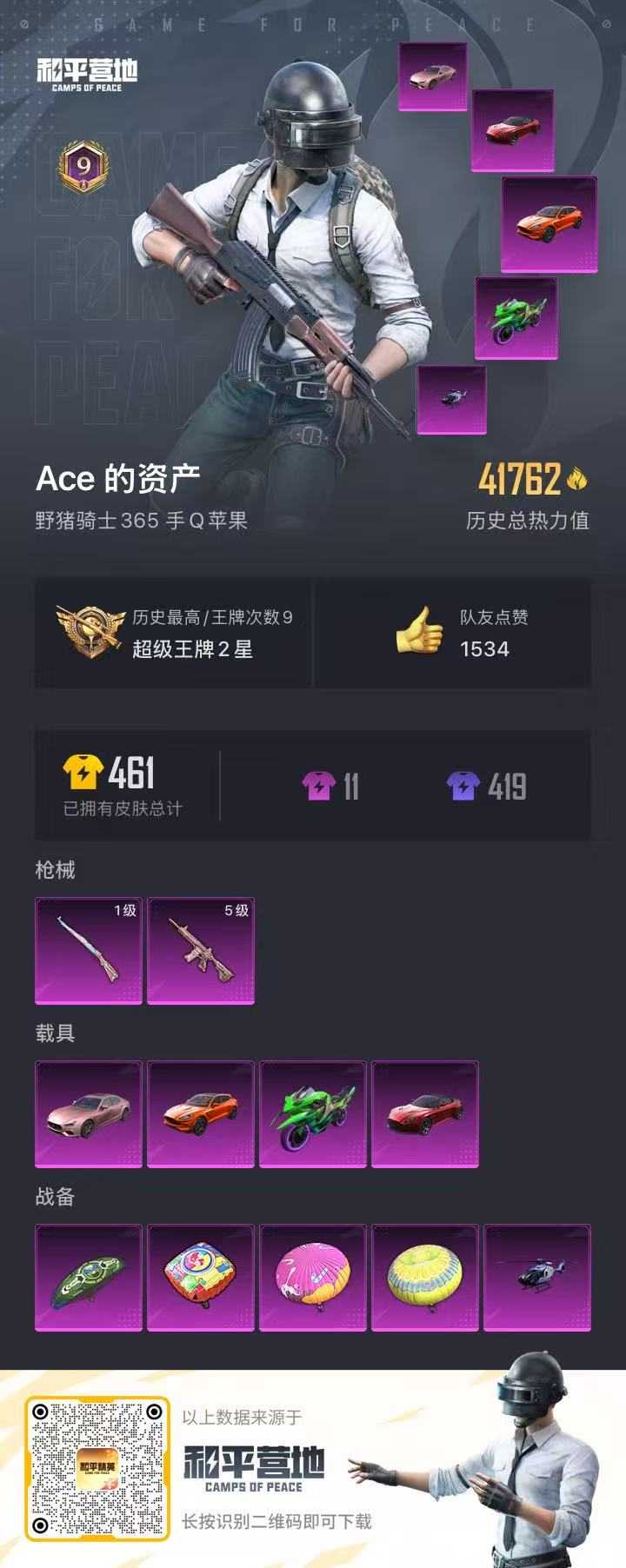 HPSJ3327174和平精英账号详情图4