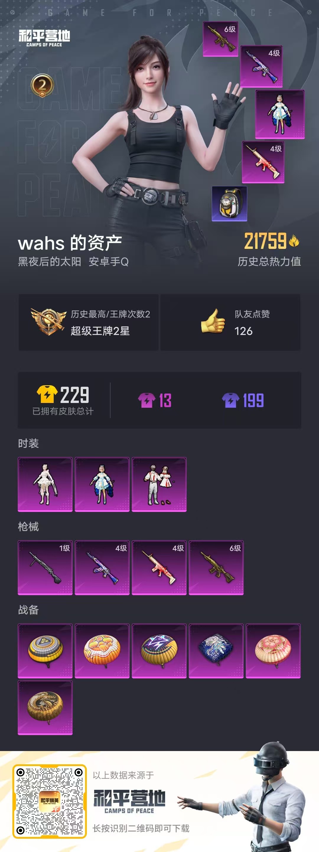 HPSJ3329870和平精英账号详情图3