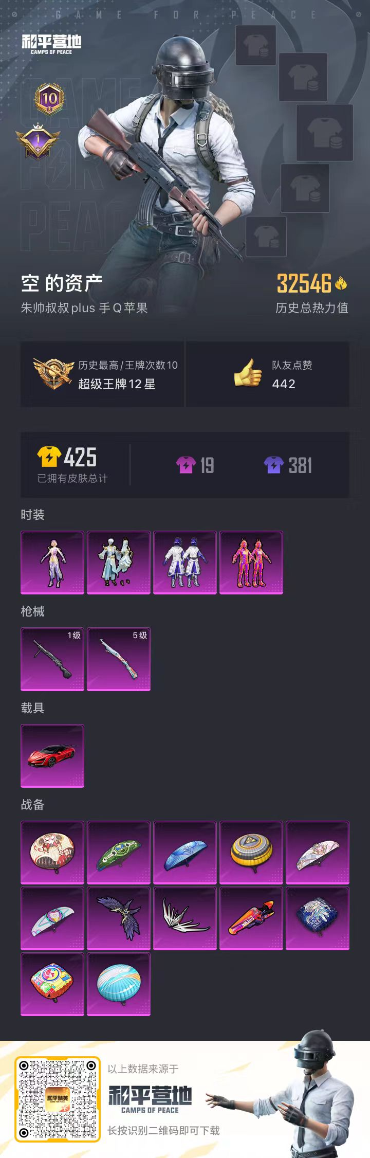 HPSJ3327179和平精英账号详情图4
