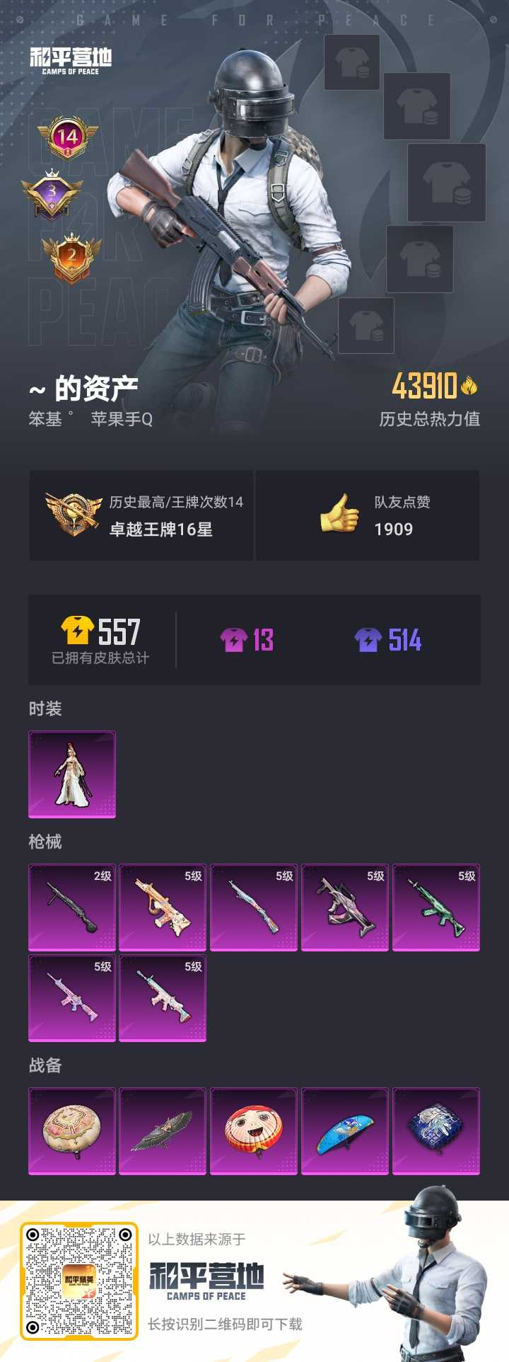 HPSJ3327714和平精英账号详情图4
