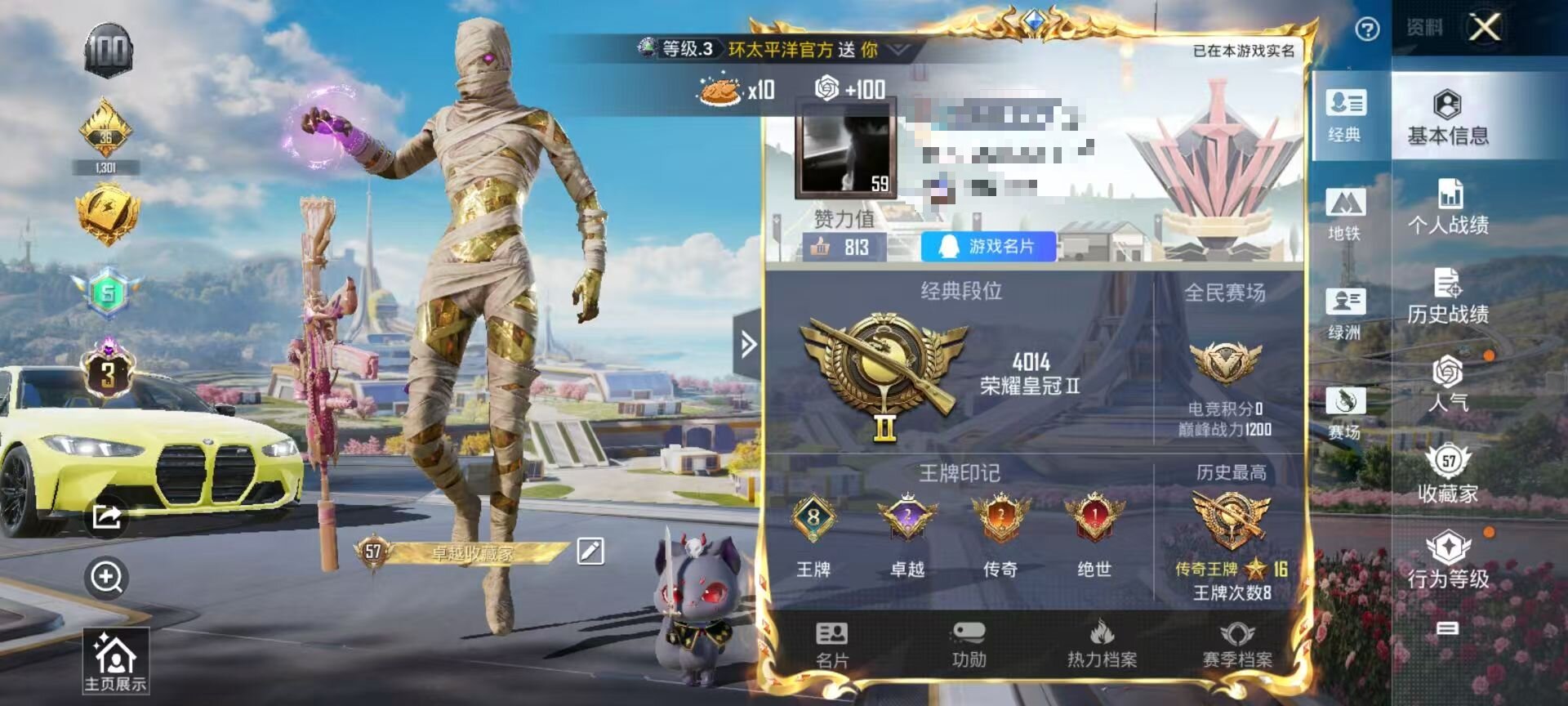 HPSJ3329831和平精英账号详情图2