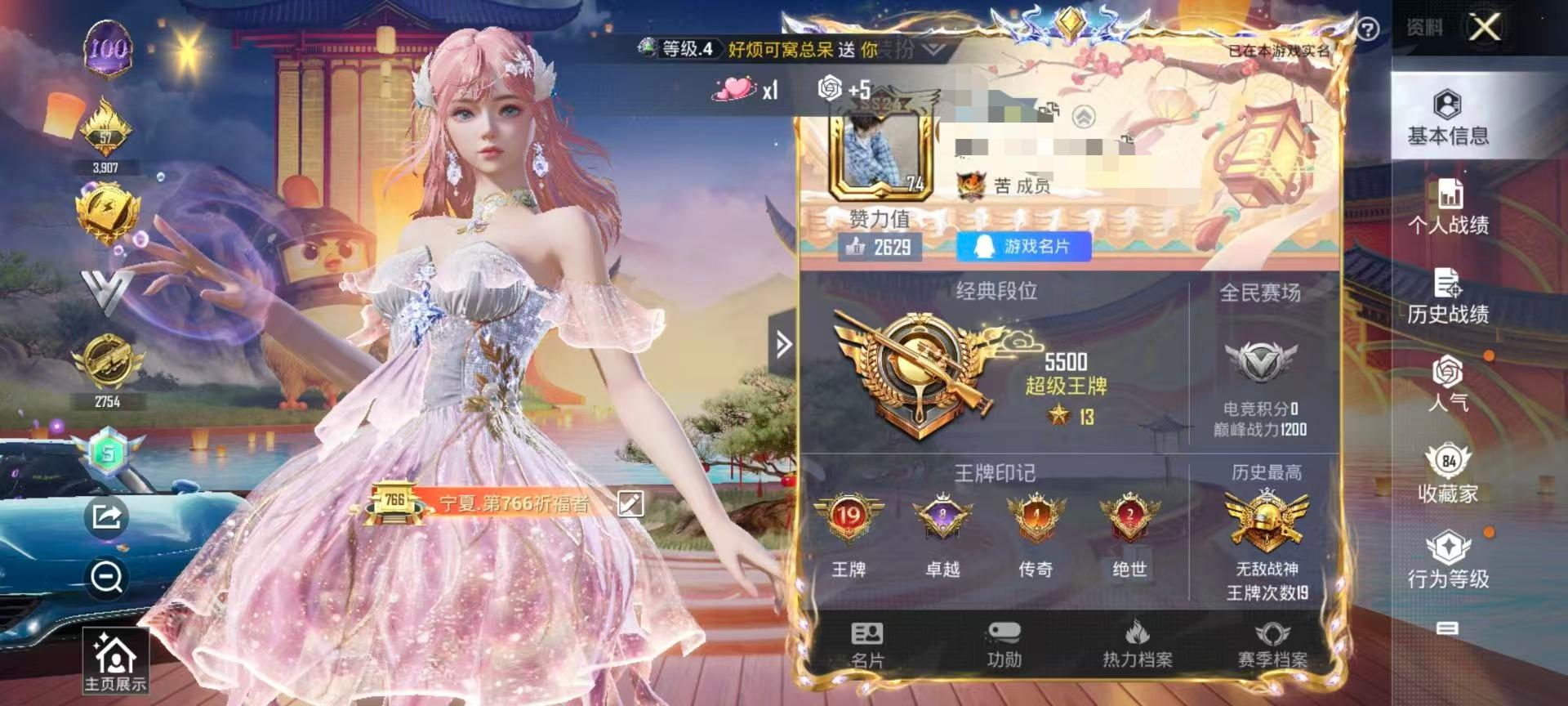 HPSJ3327648和平精英账号详情图2