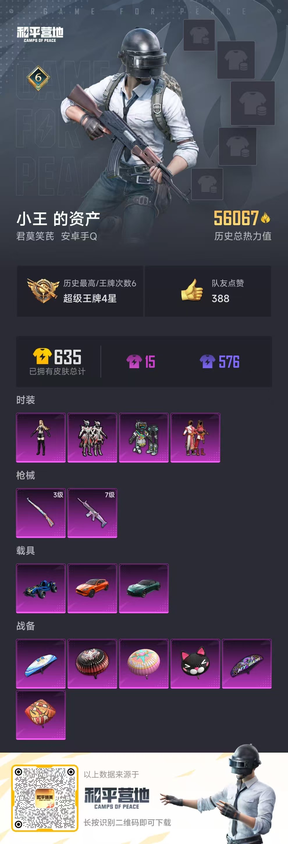 HPSJ3328576和平精英账号详情图3