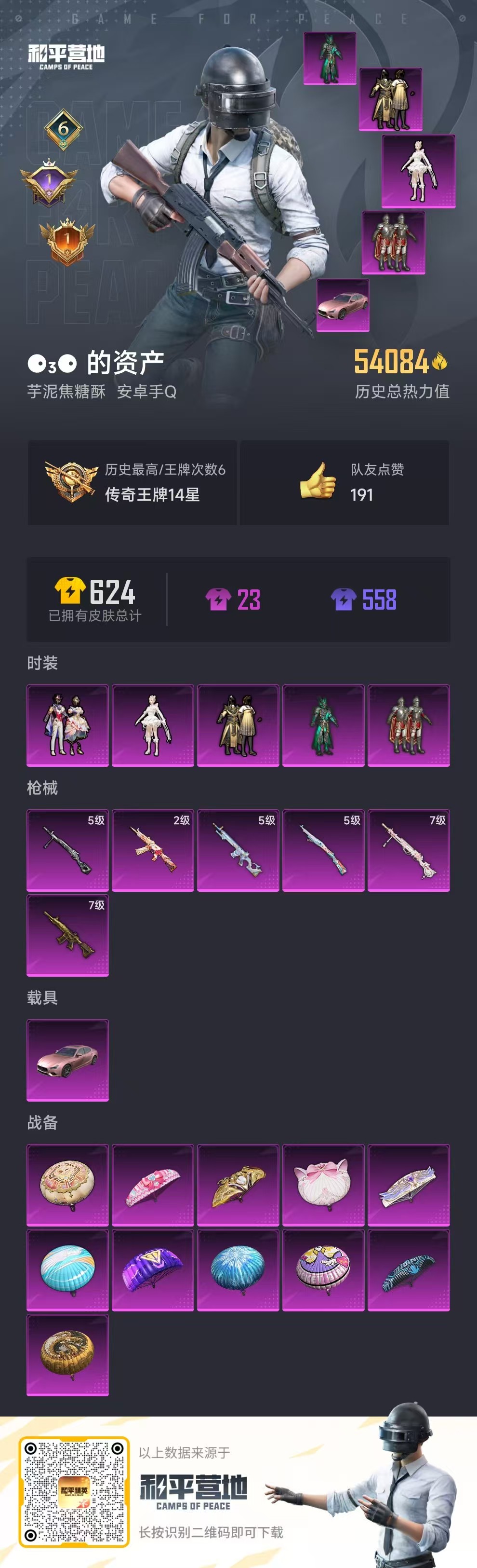 HPSJ3331696和平精英账号详情图3