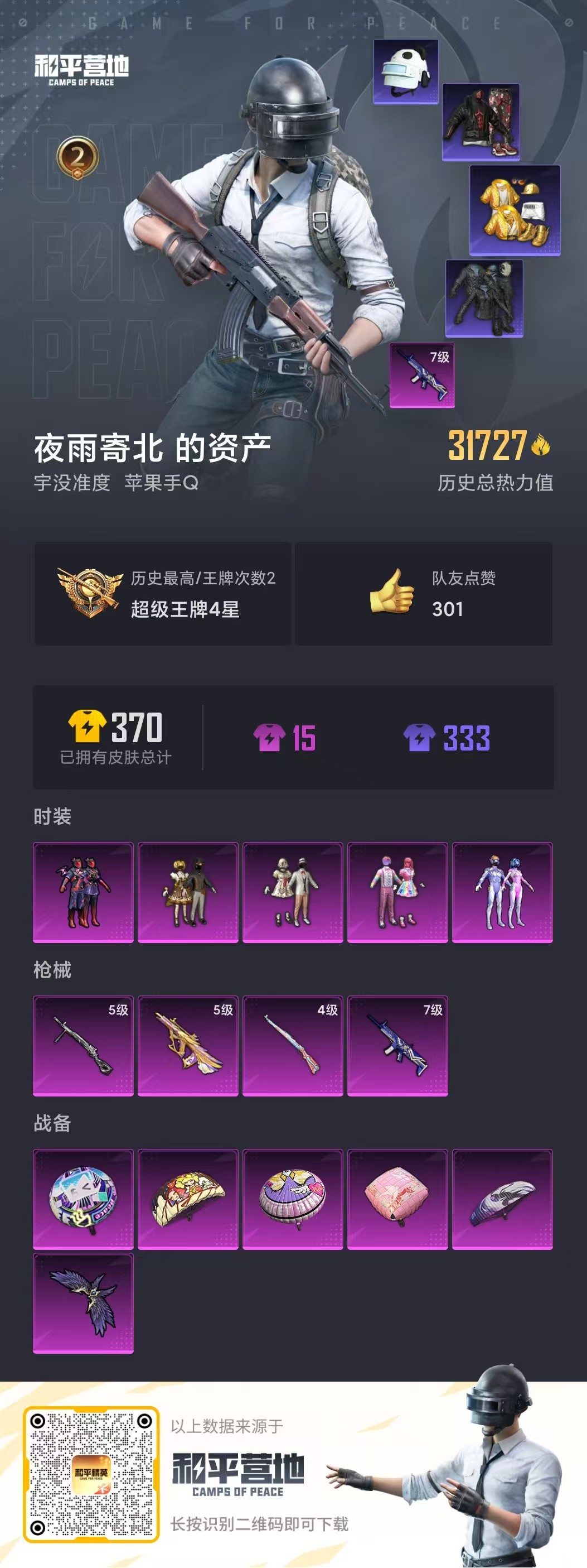 HPCMW3330324和平精英账号详情图8