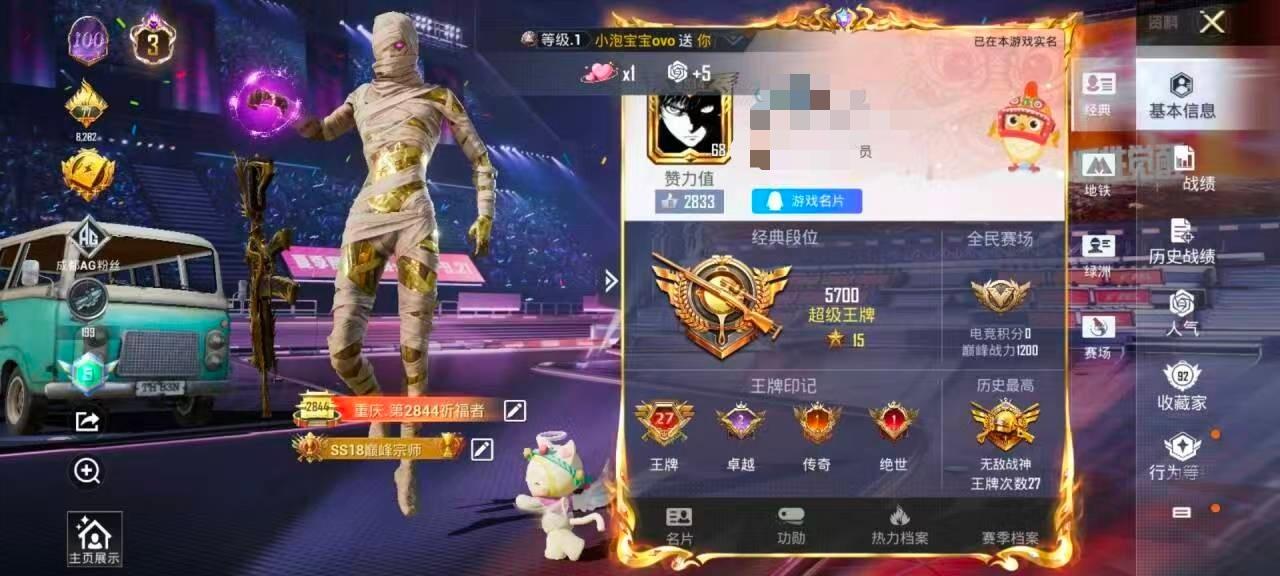 HPSJ3331669和平精英账号详情图2