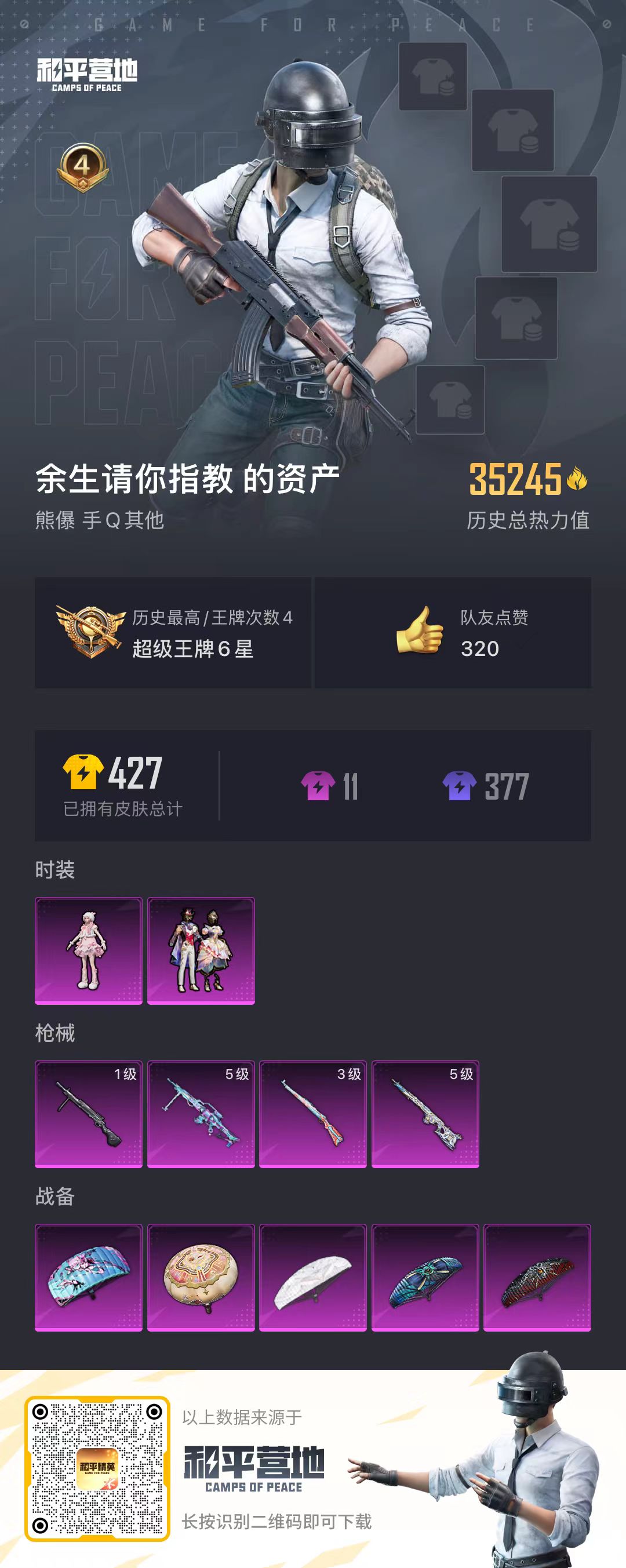 HPSJ3331672和平精英账号详情图3