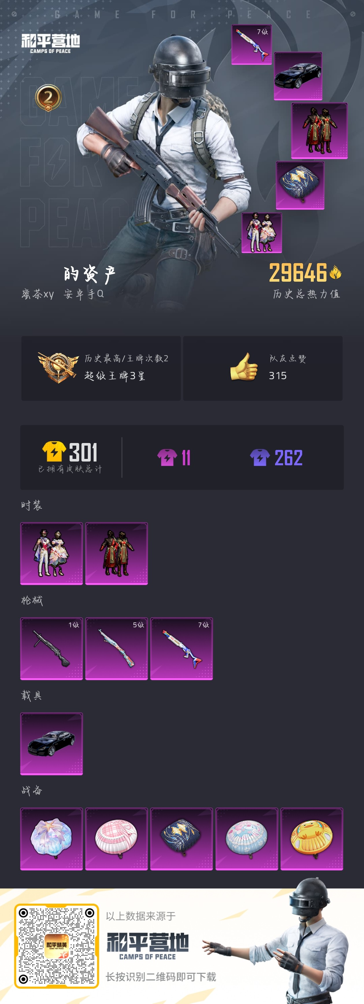 HPSJ3331727和平精英账号详情图4