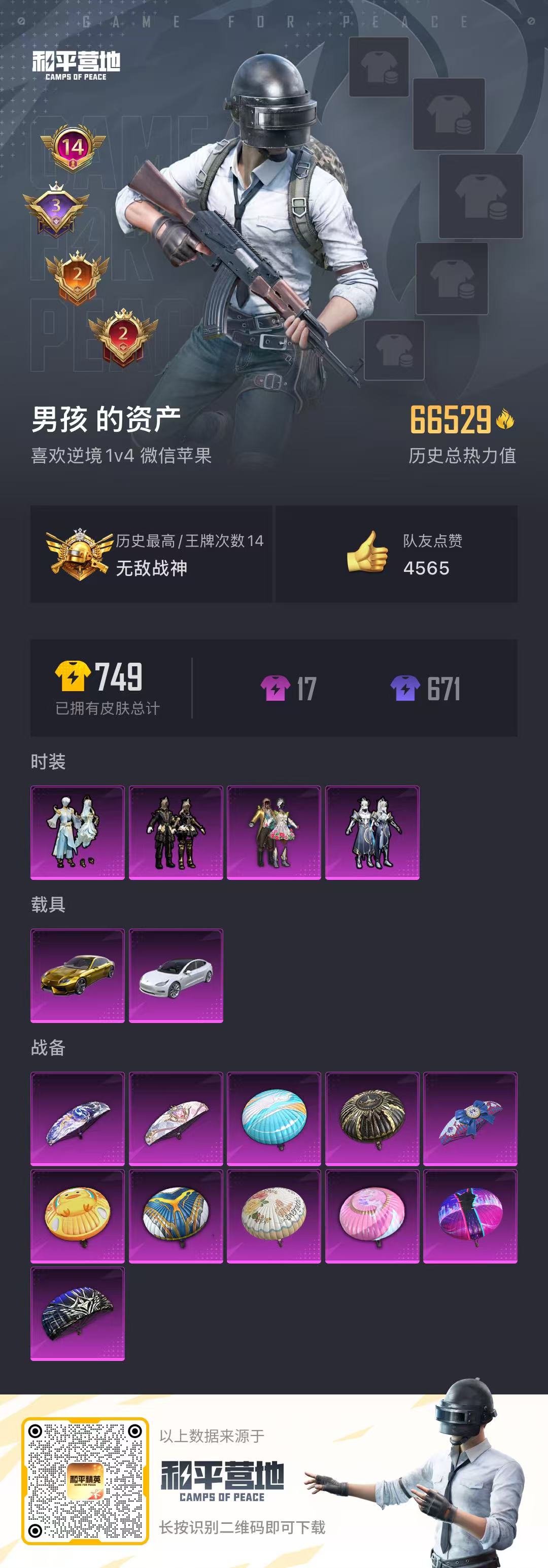 HPSJ3339367和平精英账号详情图2