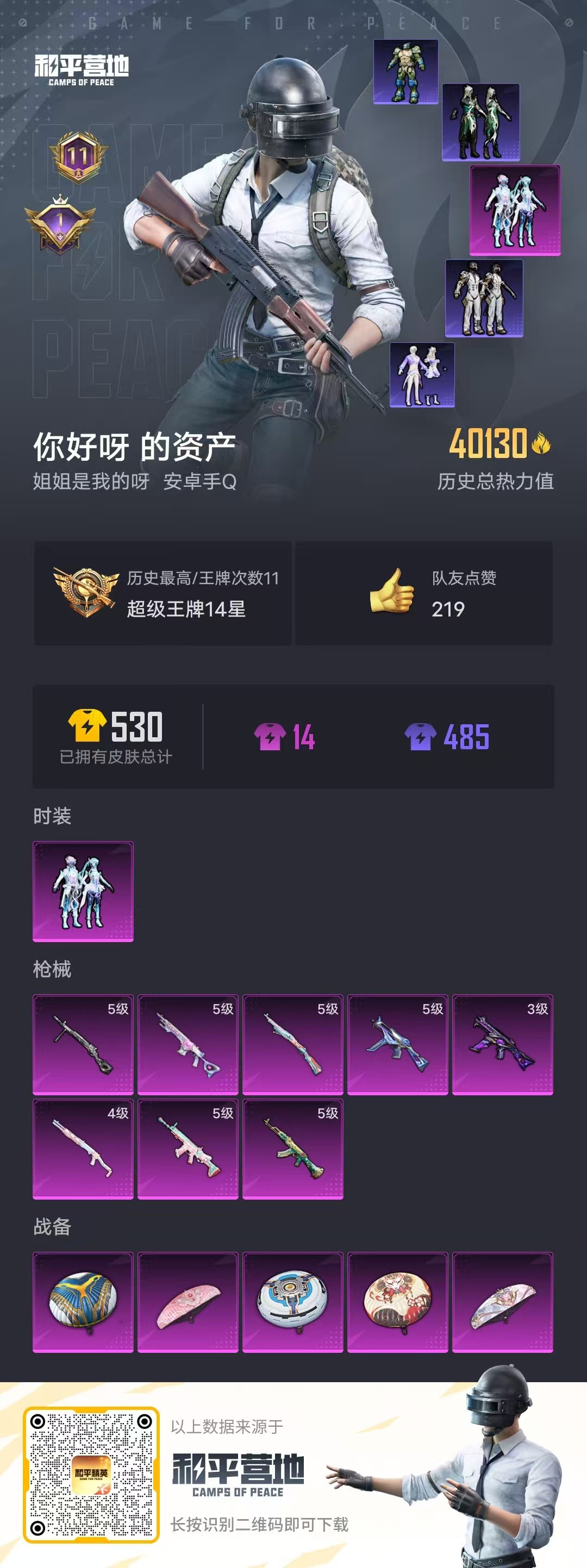 HPSJ3331720和平精英账号详情图3