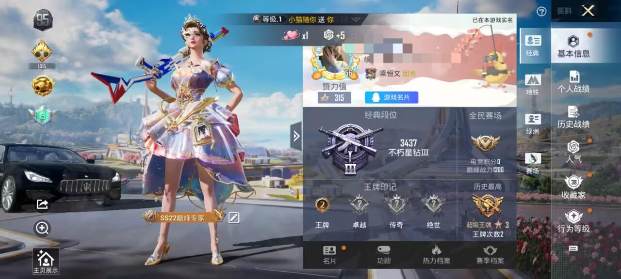 HPSJ3331727和平精英账号详情图2
