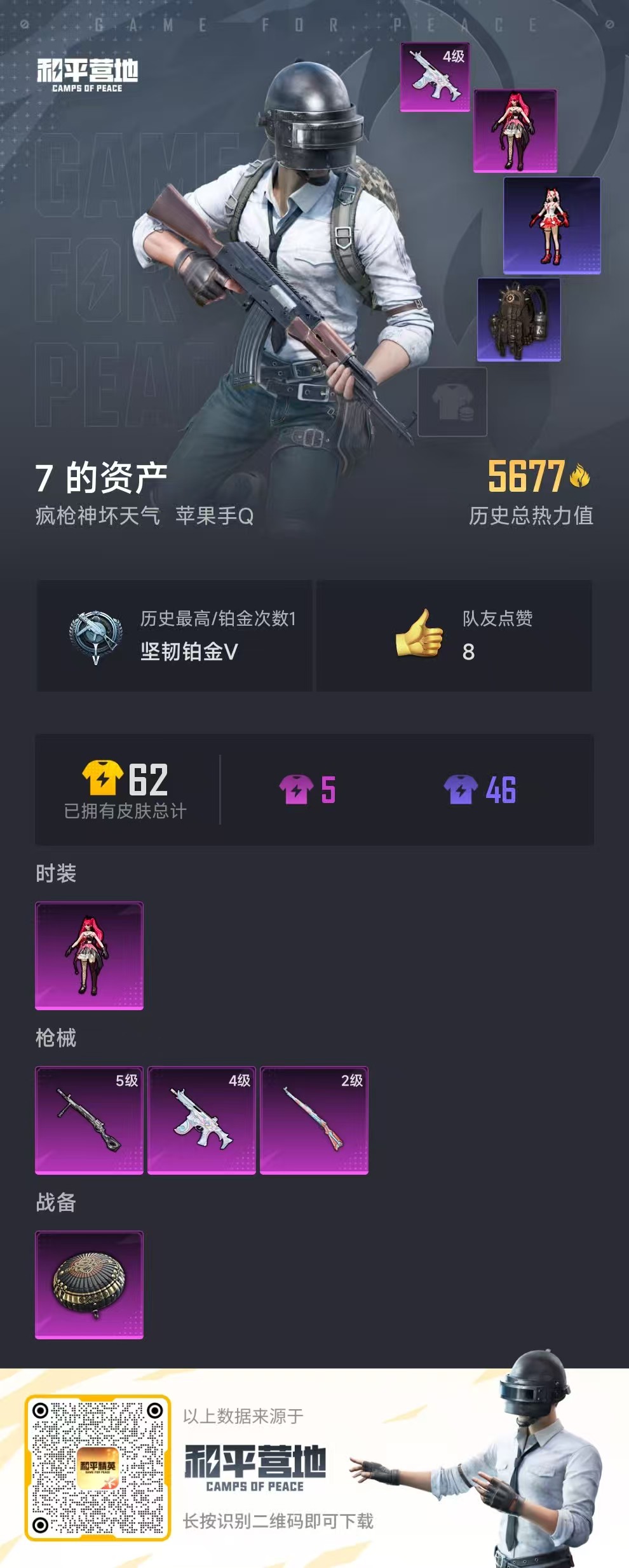 HPSJ3332212和平精英账号详情图3