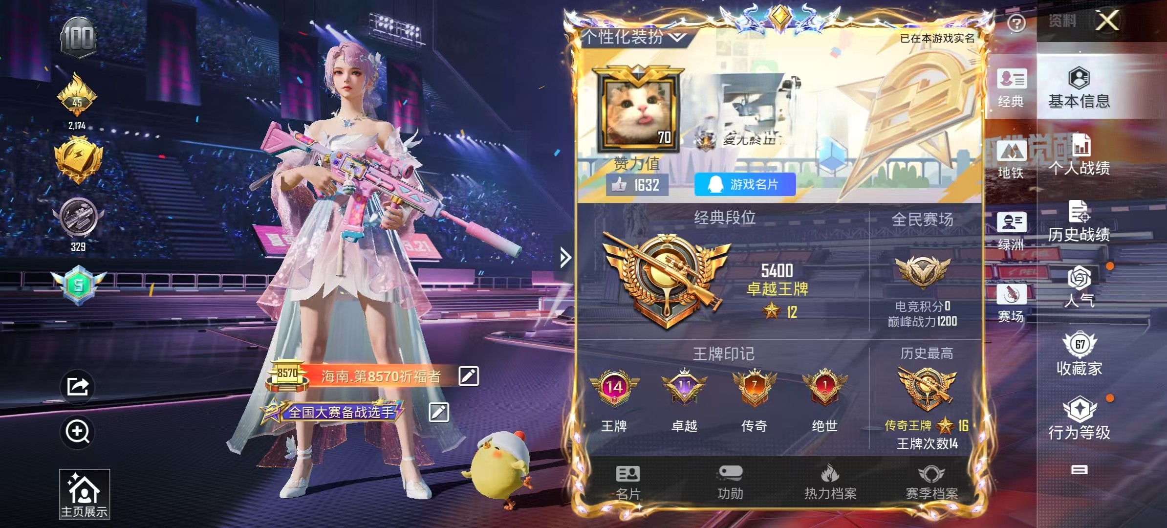 HPSJ3332225和平精英账号详情图2