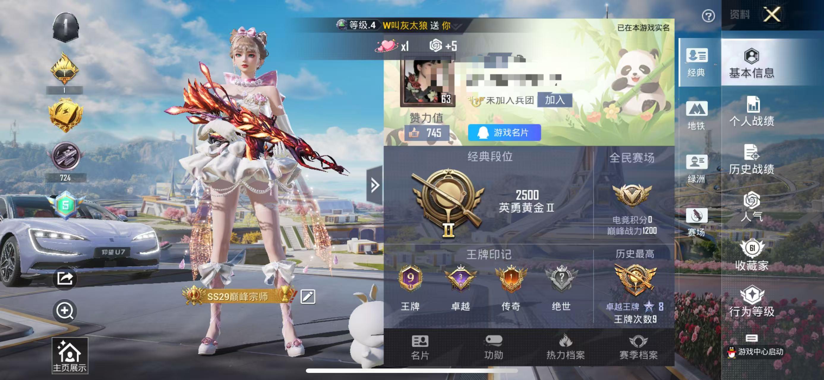 HPSJ3330464和平精英账号详情图2
