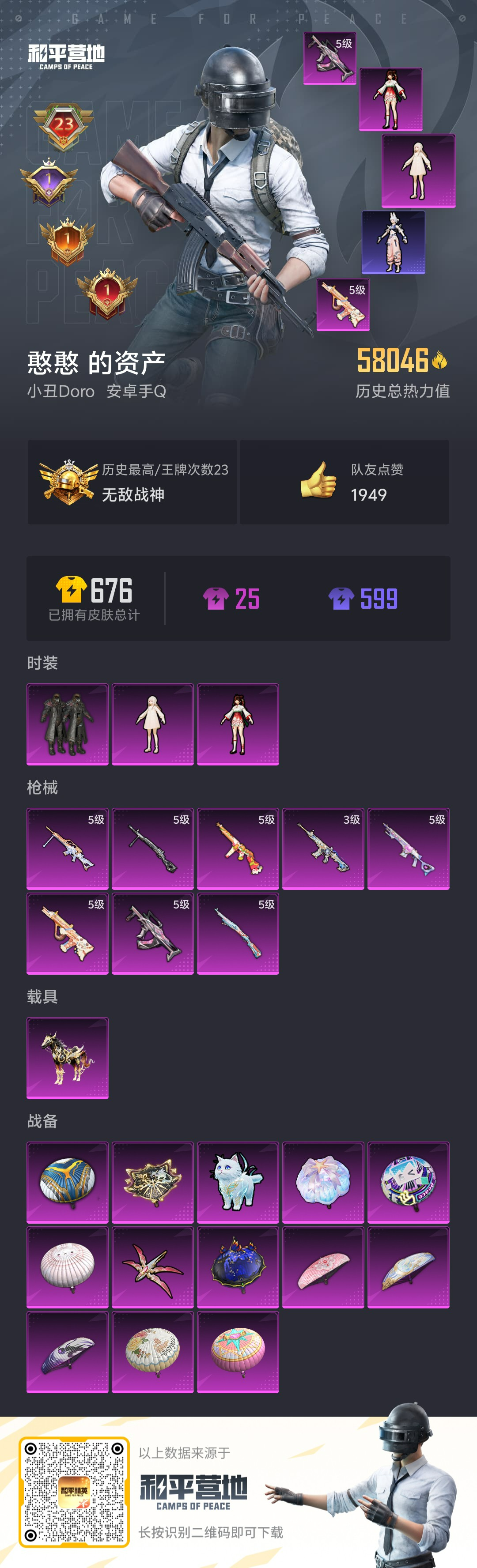 HPSJ3332248和平精英账号详情图4