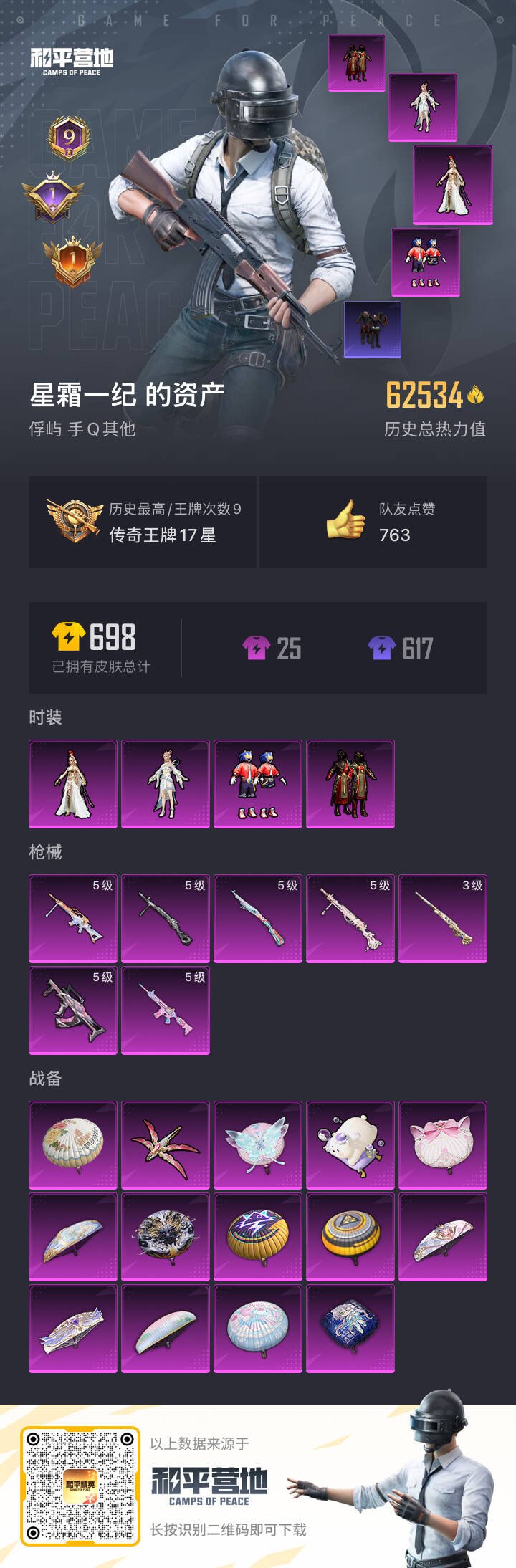 HPSJ3332223和平精英账号详情图3