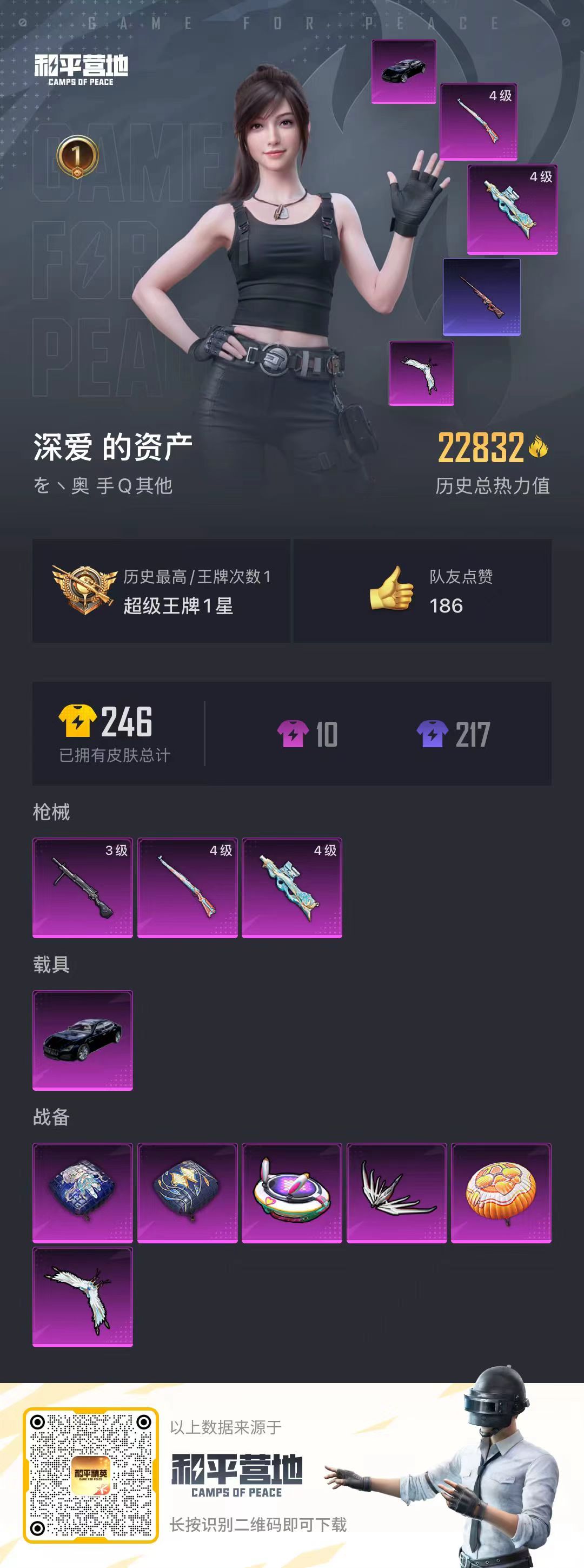 HPSJ3330515和平精英账号详情图3