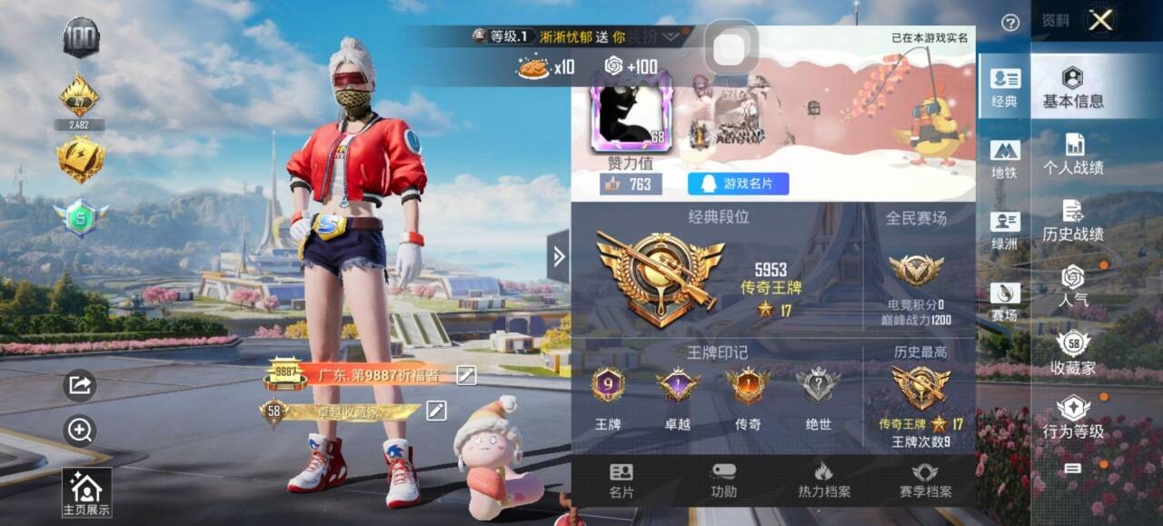 HPSJ3332223和平精英账号详情图2
