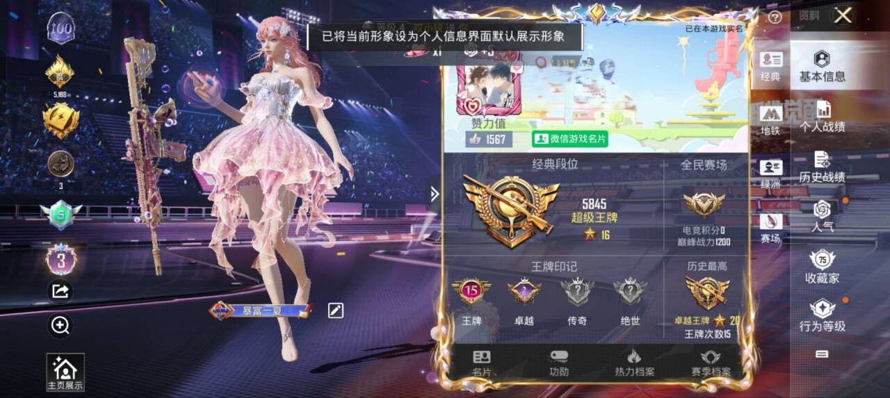 HPSJ3332940和平精英账号详情图2
