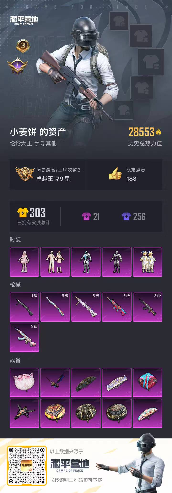 HPSJ3331209和平精英账号详情图3