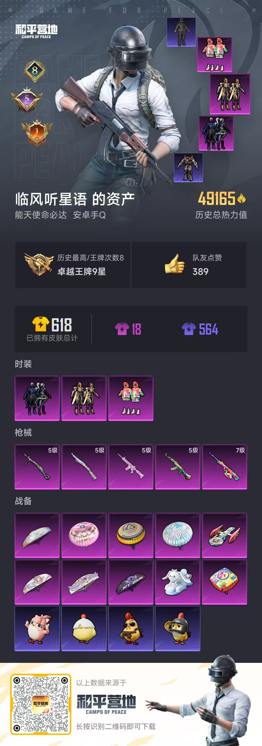 HPSJ3332888和平精英账号详情图3
