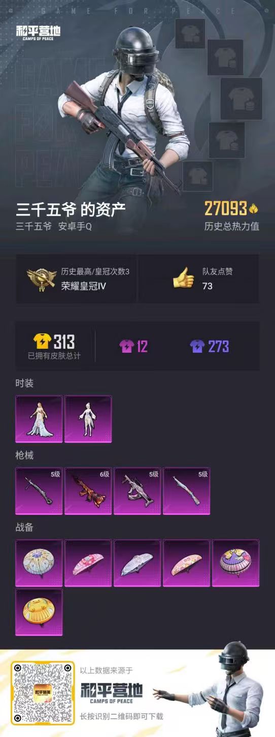 HPSJ3331915和平精英账号详情图3
