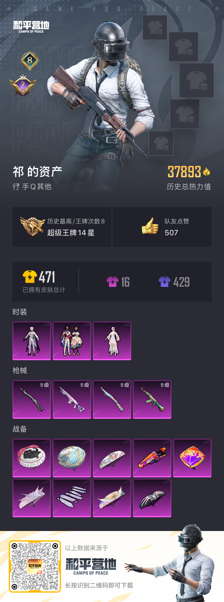 HPSJ3331632和平精英账号详情图4