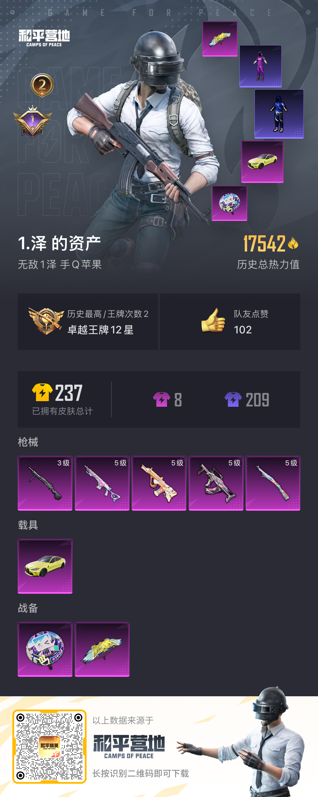 HPSJ3331881和平精英账号详情图4