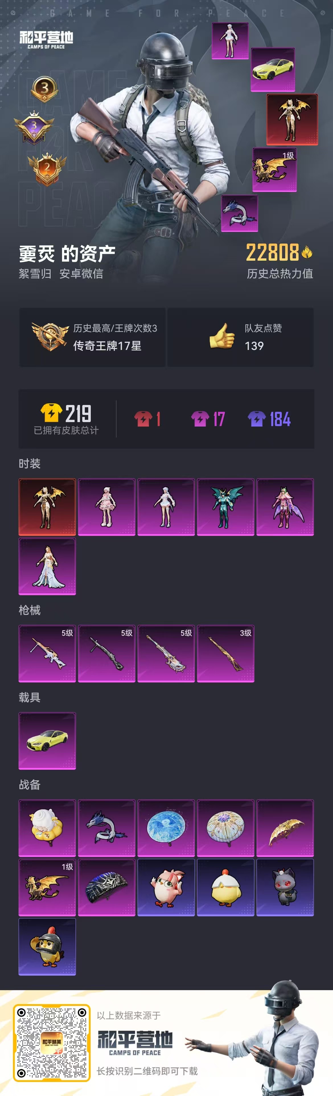 HPSJ3332357和平精英账号详情图3