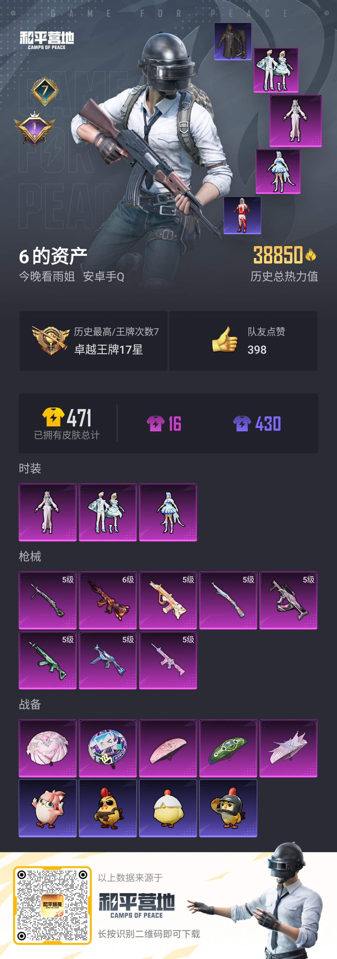 HPSJ3334087和平精英账号详情图3