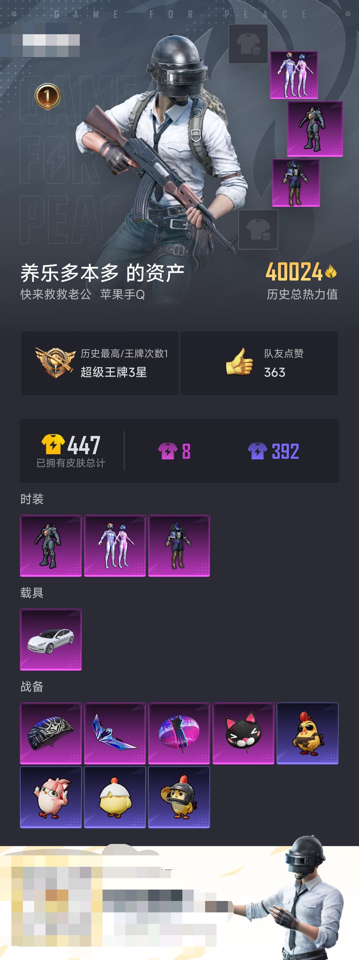 HPZM3332777和平精英账号详情图3