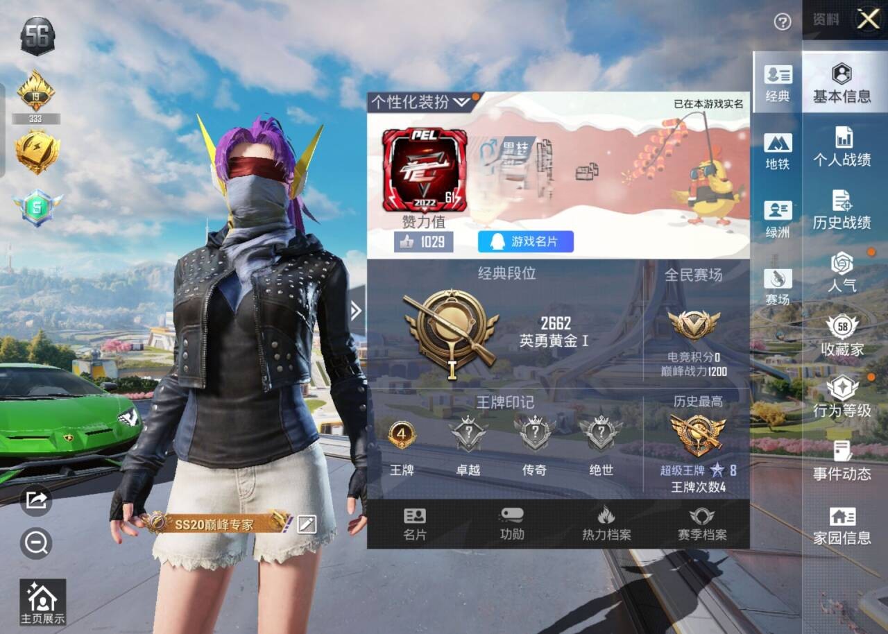 HPSJ3334093和平精英账号详情图2