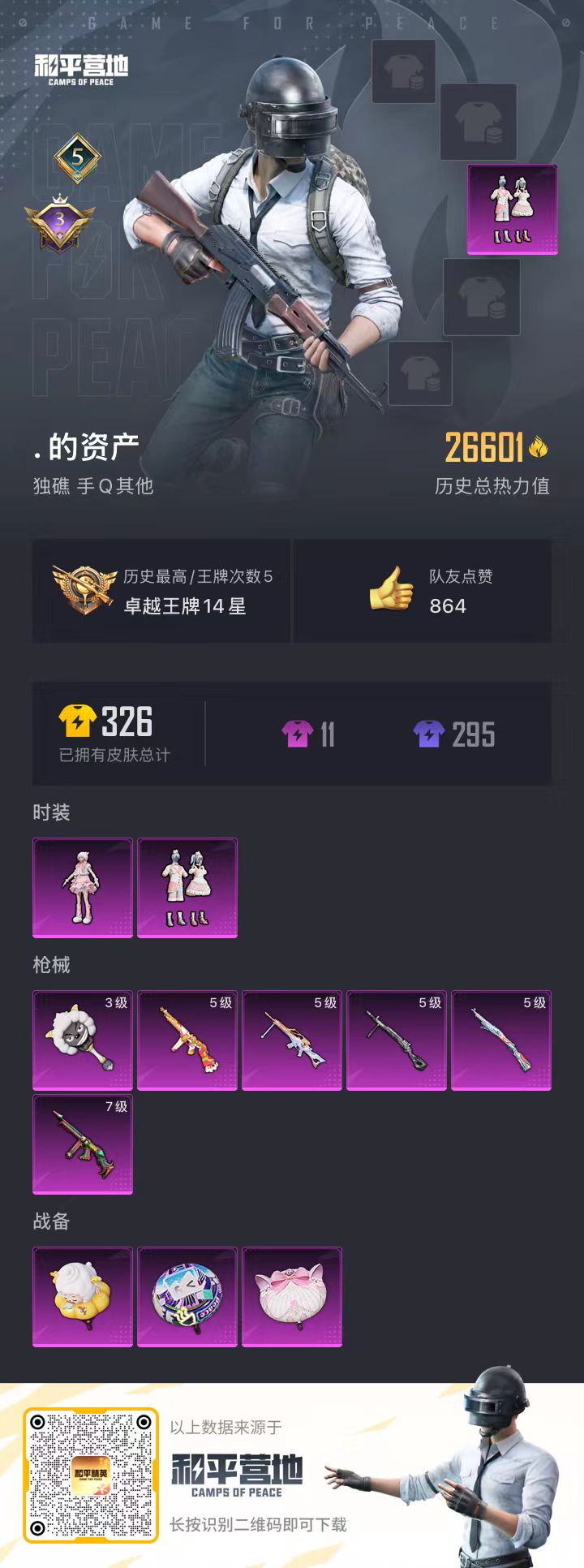 HPSJ3323395和平精英账号详情图3