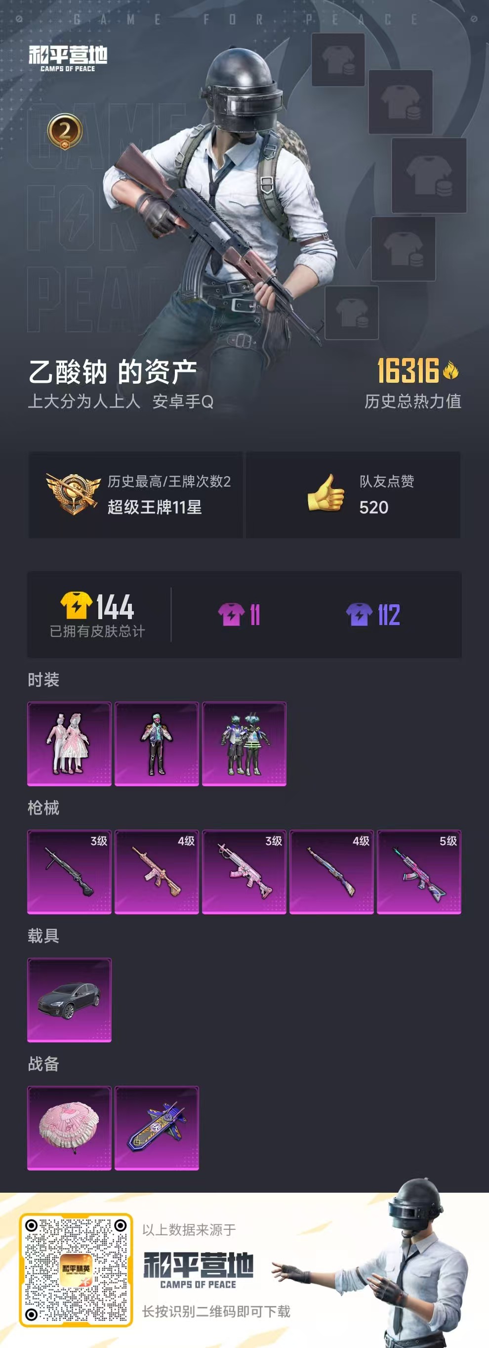 HPSJ3321223和平精英账号详情图3 HPSJ3321223和平精英账号详情图3