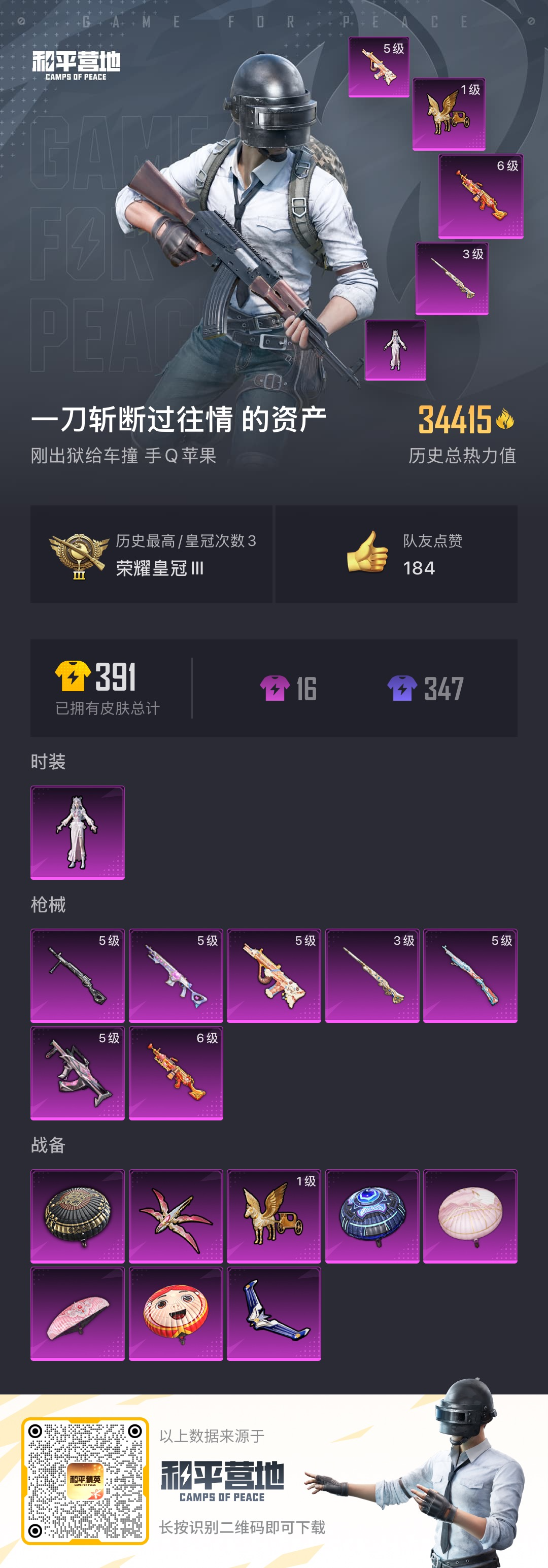 HPSJ3321351和平精英账号详情图4 HPSJ3321351和平精英账号详情图4