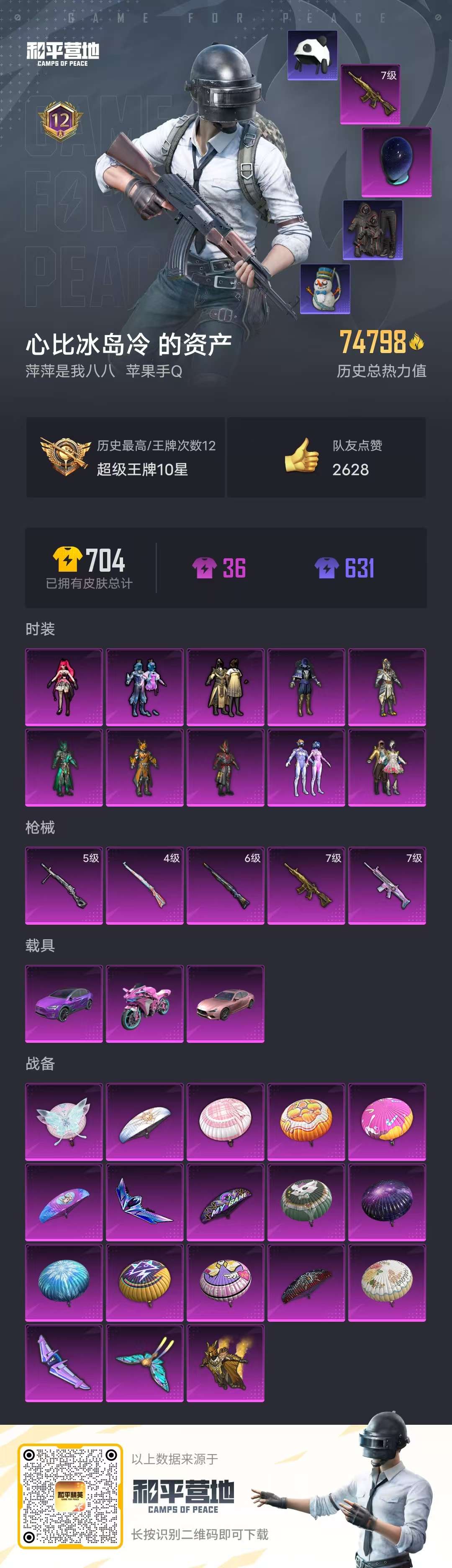 HPSJ3334894和平精英账号详情图3