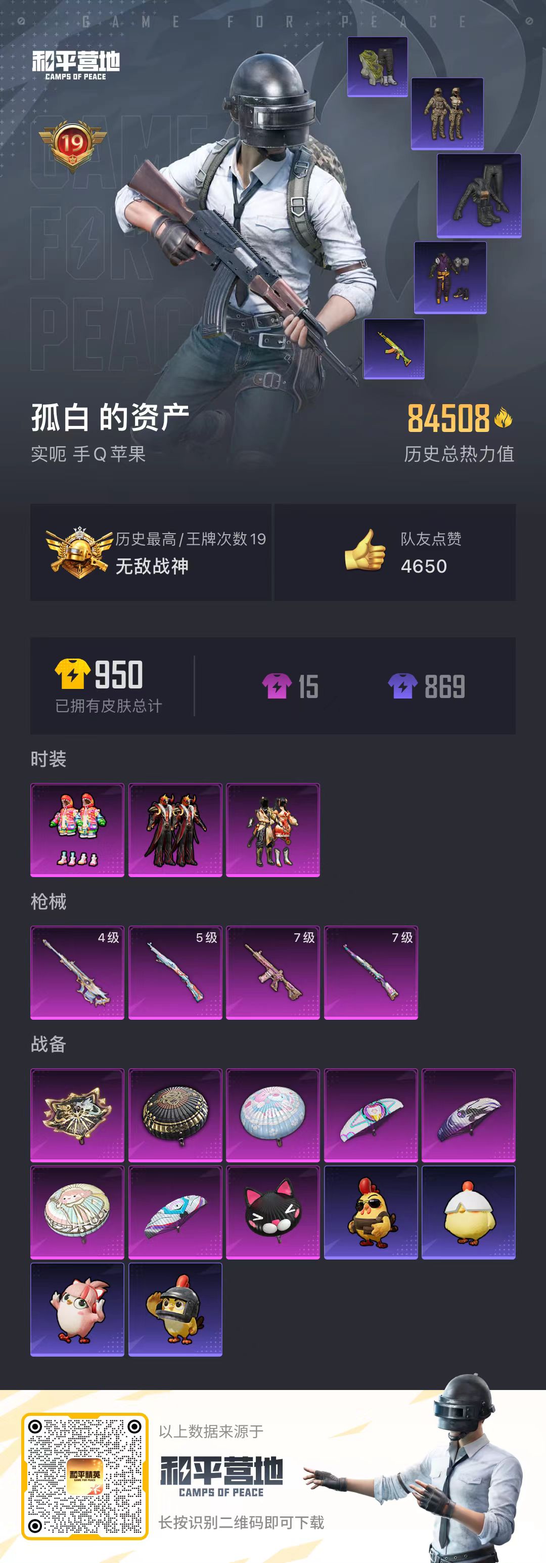 HPSJ3334910和平精英账号详情图2