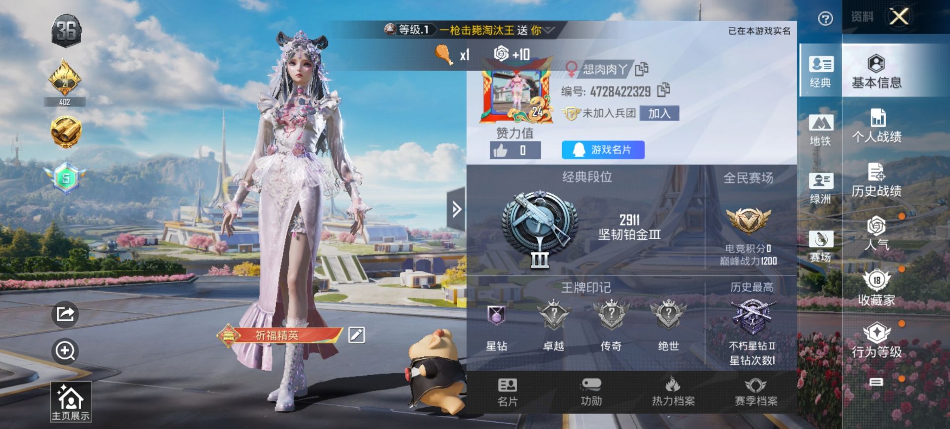 HPSJ3334931和平精英账号详情图2