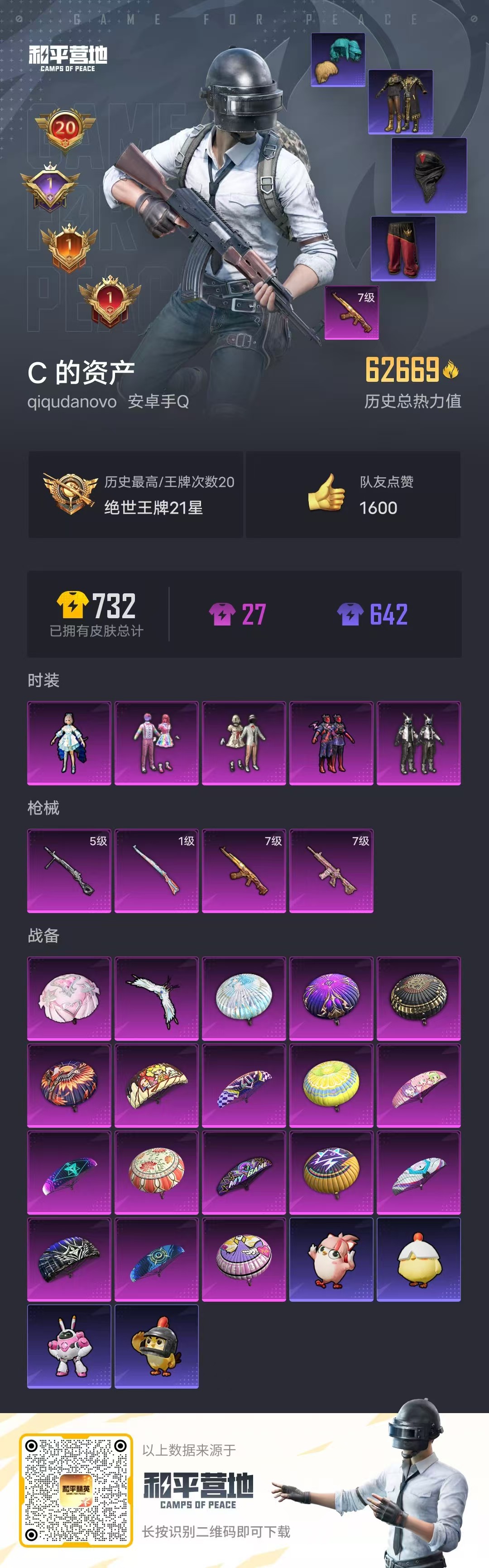 HPSJ3332976和平精英账号详情图3