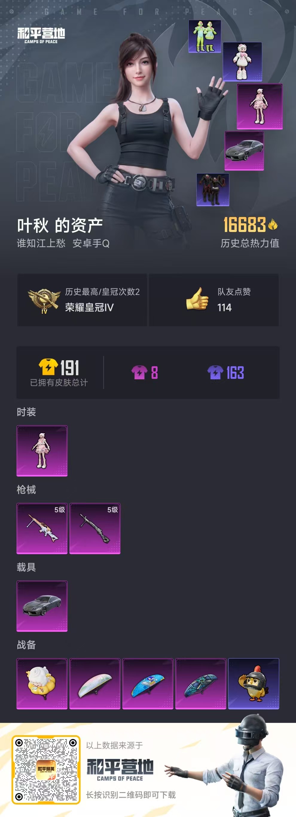 HPSJ3332950和平精英账号详情图3