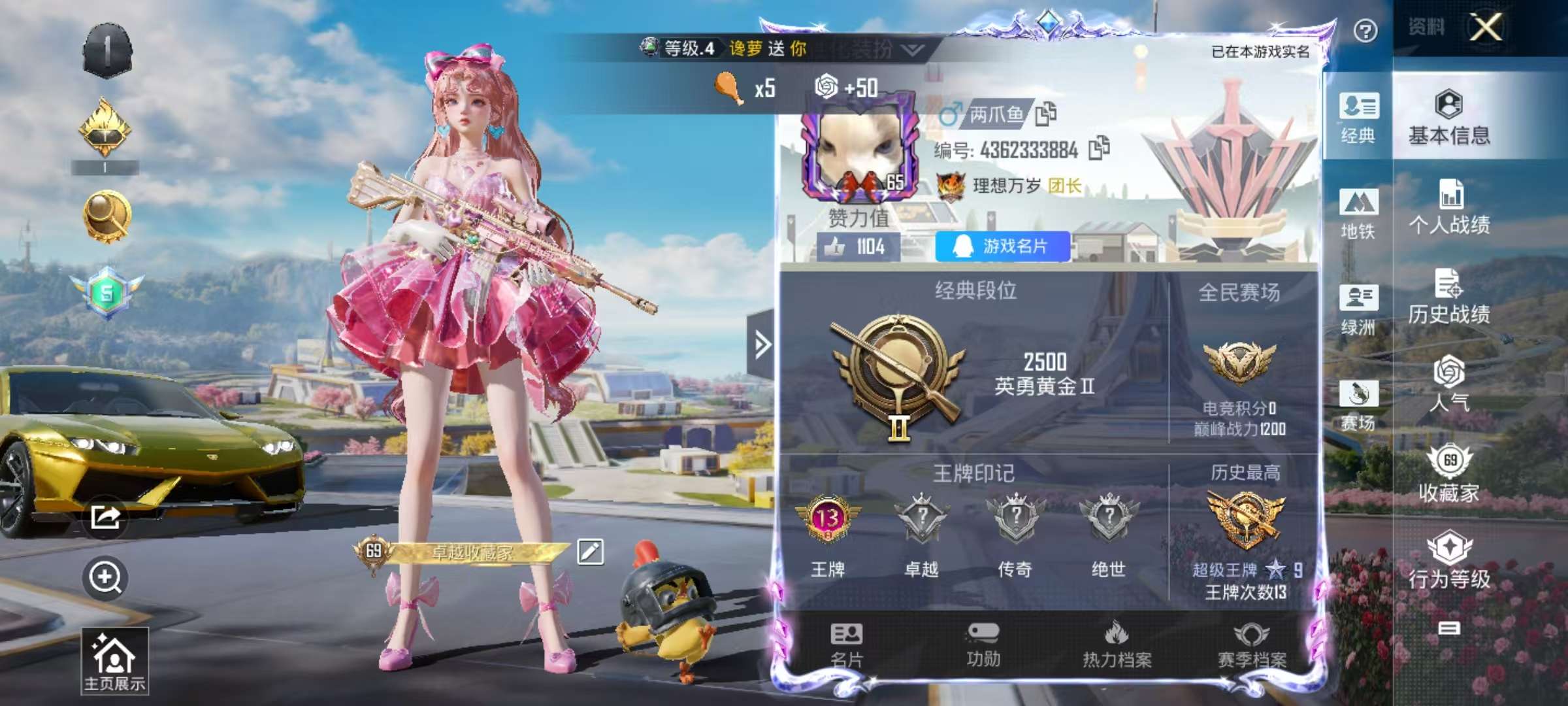 HPSJ3335656和平精英账号详情图2